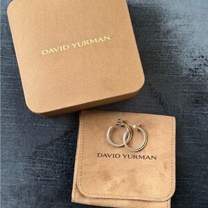 David Yurman Silver Hoop Earrings
